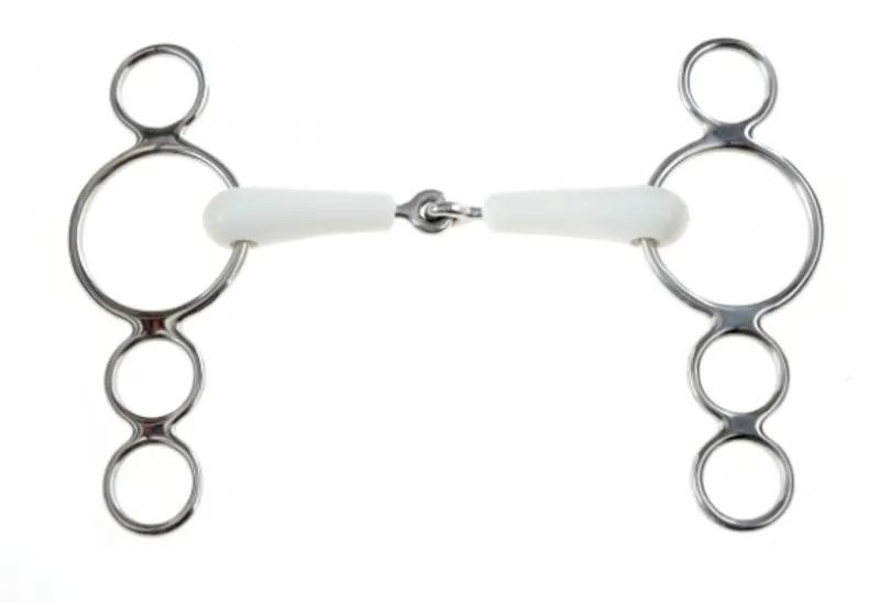 Korsteel Flexi Jointed 3 Ring Dutch Gag Ivory